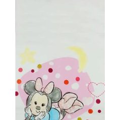 Pamut babatakaró 75x75cm Minnie egér mintával fehér