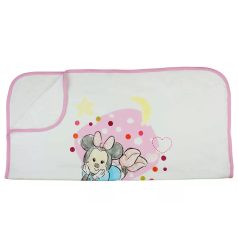 Pamut babatakaró 75x75cm Minnie egér mintával fehér