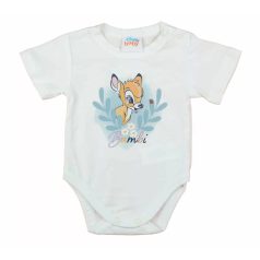 Rövid ujjú baba body Bambi mintával (80) - fehér