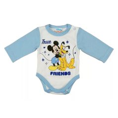   Disney hosszú ujjú baba body Mickey egér és Pluto mintával  (80)