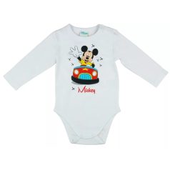 Disney Mickey hosszú ujjú baba body fehér  (62)