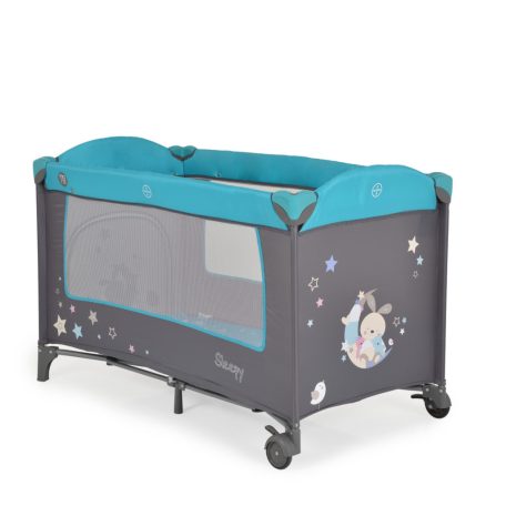 Moni Sleepy multifunkciós utazóágy - türkiz