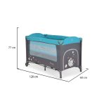 Moni Sleepy multifunkciós utazóágy - türkiz