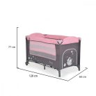 Moni Sleepy multifunkciós utazóágy - rózsaszín