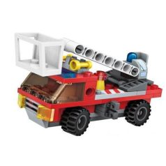   QMAN® 1410 készségfejlesztő építőjáték 643 db építőkocka 8 az 1-ben - A tűzoltó lovag