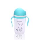 Cangaroo Cup Bunny szívószálas pohár 300 ml 6hó+  kék