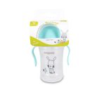 Cangaroo Cup Bunny szívószálas pohár 300 ml 6hó+  kék