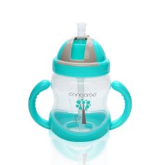 Cangaroo Boo szívószálas pohár 280 ml 6hó+  kék