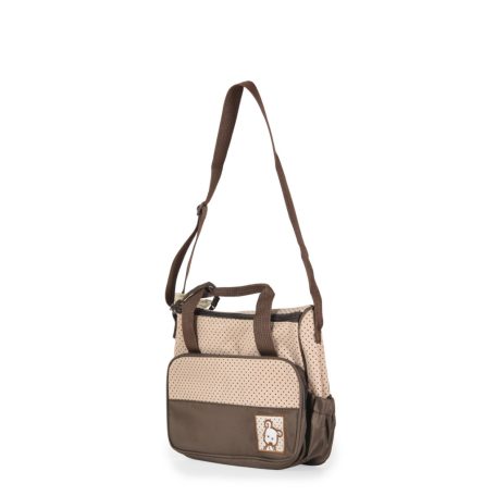 Moni Stella pelenkázó táska 5dbos szett - barna/bézs