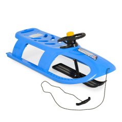   Moni Bullet műanyag szánkó, kormánykerékkel, húzható - Kék