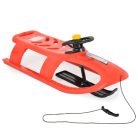 Moni Bullet műanyag szánkó, kormánykerékkel, húzható - Piros