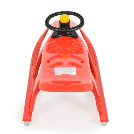 Moni Bullet műanyag szánkó, kormánykerékkel, húzható - Piros