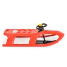 Moni Bullet műanyag szánkó, kormánykerékkel, húzható - Piros