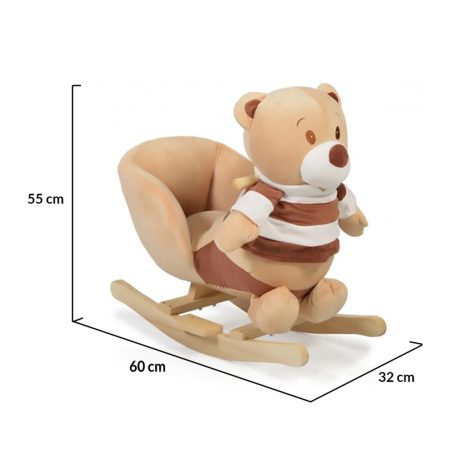 Moni Toys Hintázó maci 60 cm - barna 