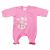 Pamut hosszú ujjú elöl patentos rugdalózó Maci mintával (62) rózsaszín