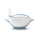 BabyOno tapadós fedeles tányér kanállal - kék