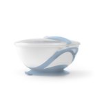 BabyOno tapadós fedeles tányér kanállal - kék