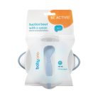 BabyOno tapadós fedeles tányér kanállal - kék