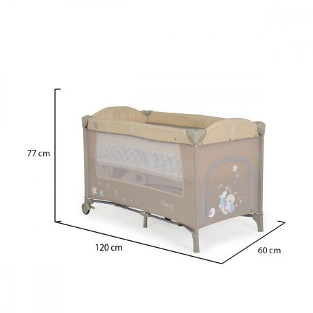 Moni Sleepy multifunkciós utazóágy - bézs