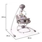 Cangaroo Woodsy 2in1 elektromos hinta és etetőszék - szürke