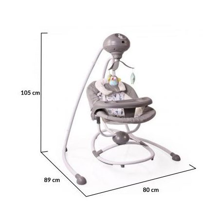 Cangaroo Woodsy 2in1 elektromos hinta és etetőszék - szürke