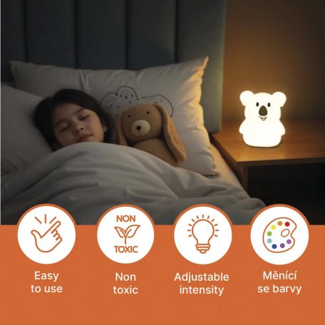Zopa Szilikon LED lámpa M-es - Koala