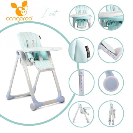 Cangaroo I Eat multifunkciós etetőszék - kék