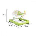 Moni Zoo 2in1 bébikomp és járássegítő - zöld