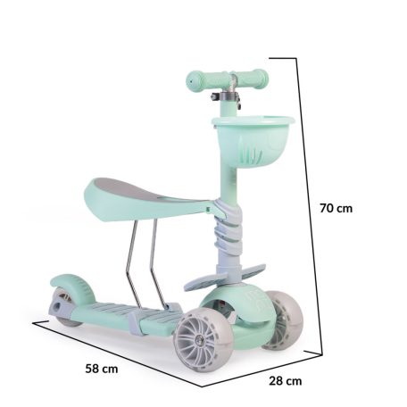 Moni Bubblegum 2IN1 ráülős roller - Zöld