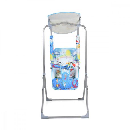 Moni Funny állványos gyermekhinta napfénytetővel - kék