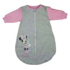   Disney Minnie nyuszis, hosszú ujjú belül bolyhos hálózsák 2,5 TOG (80) - Szürke/rózsaszín