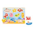 Tooky Toy Fa formaillesztős puzzle - Tengeri állatos