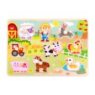 Tooky Toy Fa formaillesztős puzzle - Farm állatok