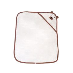   Cangaroo Baloo kapucnis törölköző 70x90 cm - maci , szegés ekrü