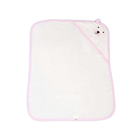 Cangaroo Baloo kapucnis törölköző 70x90 cm - rózsaszín maci
