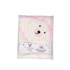 Cangaroo Baloo kapucnis törölköző 70x90 cm - rózsaszín maci
