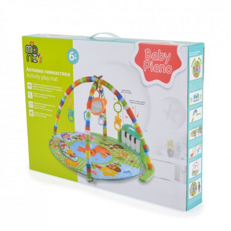 Moni BABY PIANO Játszószőnyeg zongorás - rózsaszín 