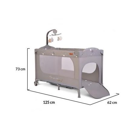 Cangaroo Once upon a time 2 multifunkciós utazóágy - szürke