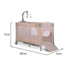 Cangaroo Once upon a time 2 multifunkciós utazóágy - bézs