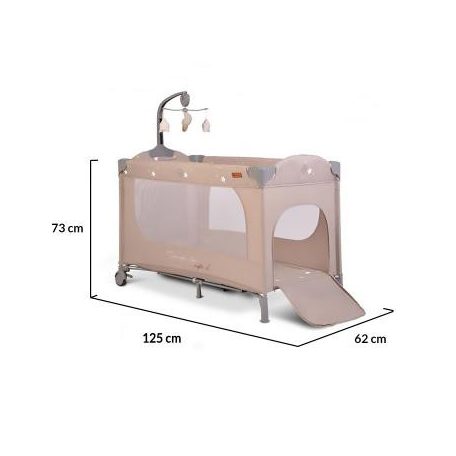 Cangaroo Once upon a time 2 multifunkciós utazóágy - bézs
