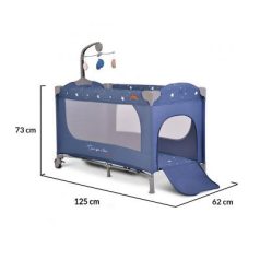   Cangaroo Once upon a time 2 multifunkciós utazóágy - farmerkék