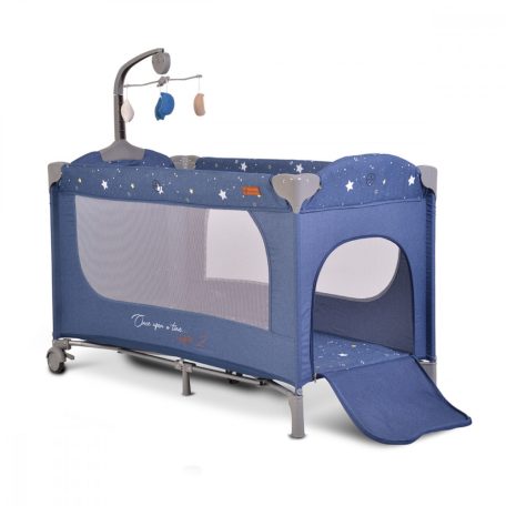 Cangaroo Once upon a time 2 multifunkciós utazóágy - farmerkék