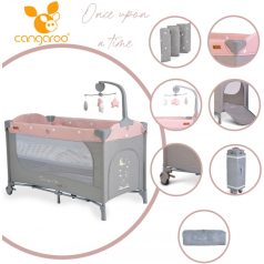 Cangaroo Once upon a time 2 multifunkciós utazóágy - pink