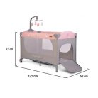 Cangaroo Once upon a time 2 multifunkciós utazóágy - pink