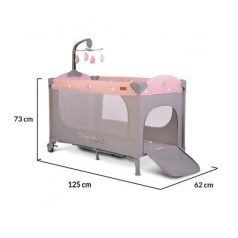 Cangaroo Once upon a time 2 multifunkciós utazóágy - pink