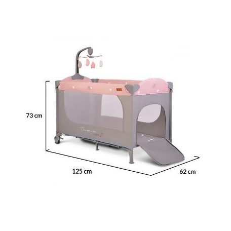 Cangaroo Once upon a time 2 multifunkciós utazóágy - pink