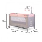 Cangaroo Once upon a time 3 multifunkciós utazóágy - pink