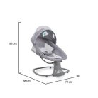 Cangaroo Axel 2 in1 elektromos hinta és pihenőszék - szürke