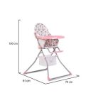 Moni Scaut fix etetőszék - Rózsaszín