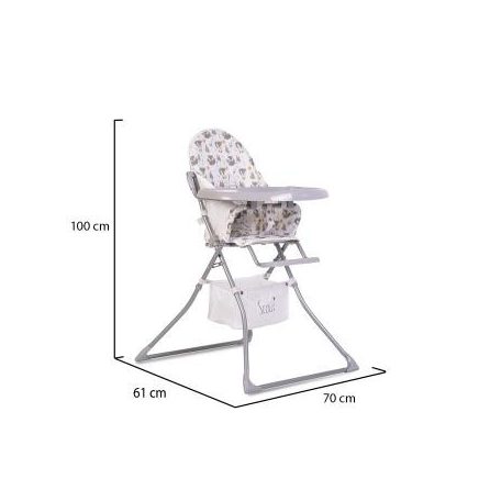 Moni Scaut fix etetőszék - Szürke 